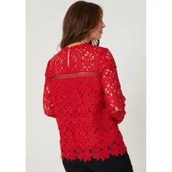 Ladies Long Sleeve Lace Top