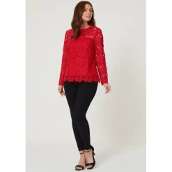 Ladies Long Sleeve Lace Top