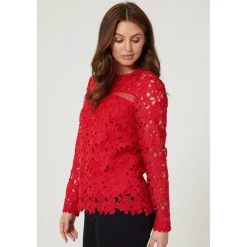 Ladies Long Sleeve Lace Top