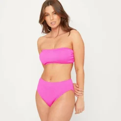 Ladies Textured Bandeau Bikini Top