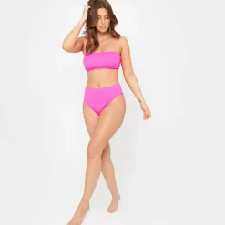 Ladies Textured Bandeau Bikini Top