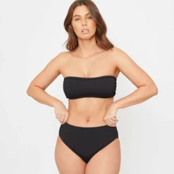 Ladies Textured Bandeau Bikini Top