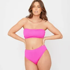 Ladies Textured Bandeau Bikini Top
