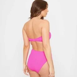 Ladies Textured Bandeau Bikini Top