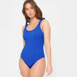 Ladies Textured Tie Shoulder Swimsuit