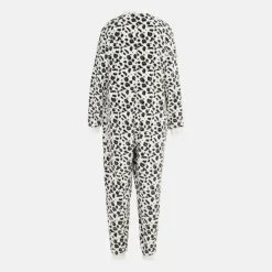 Leopard Print Fleece Onesie Women