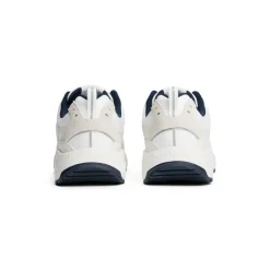 Logo Mixed Texture Trainers