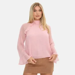 Long Sleeve Ruffle Blouse