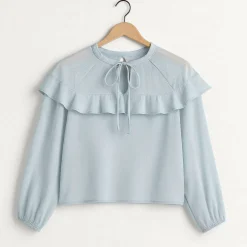 Long Sleeve Ruffle Blouse