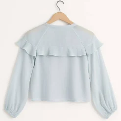 Long Sleeve Ruffle Blouse