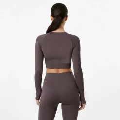 Long Sleeve Seamless Crop Top