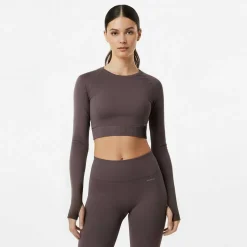 Long Sleeve Seamless Crop Top
