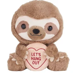 LOVE HEARTS 18CM (7”) SLOTH SOFT TOY