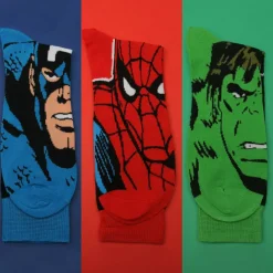 Marvel 3 Pack Crew Socks Mens