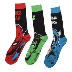 Marvel 3 Pack Crew Socks Mens