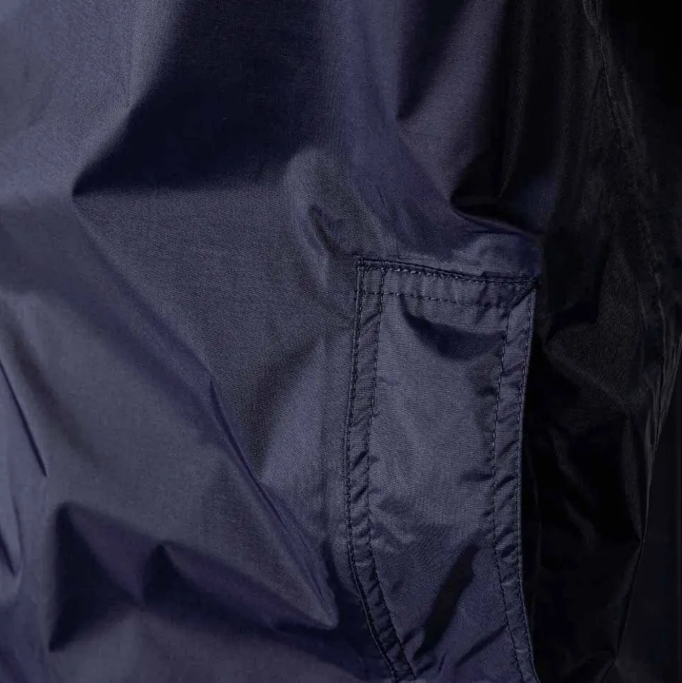 Men packaway waterproof jacket with zip pockets navy