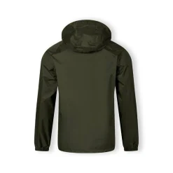 Men packaway waterproof jacket with hood khaki