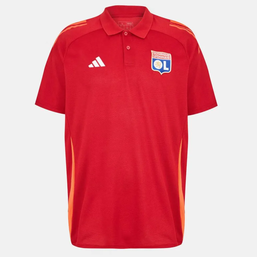 Mens Olympique Lyonnais Performance Polo 2024 2025 Shirt