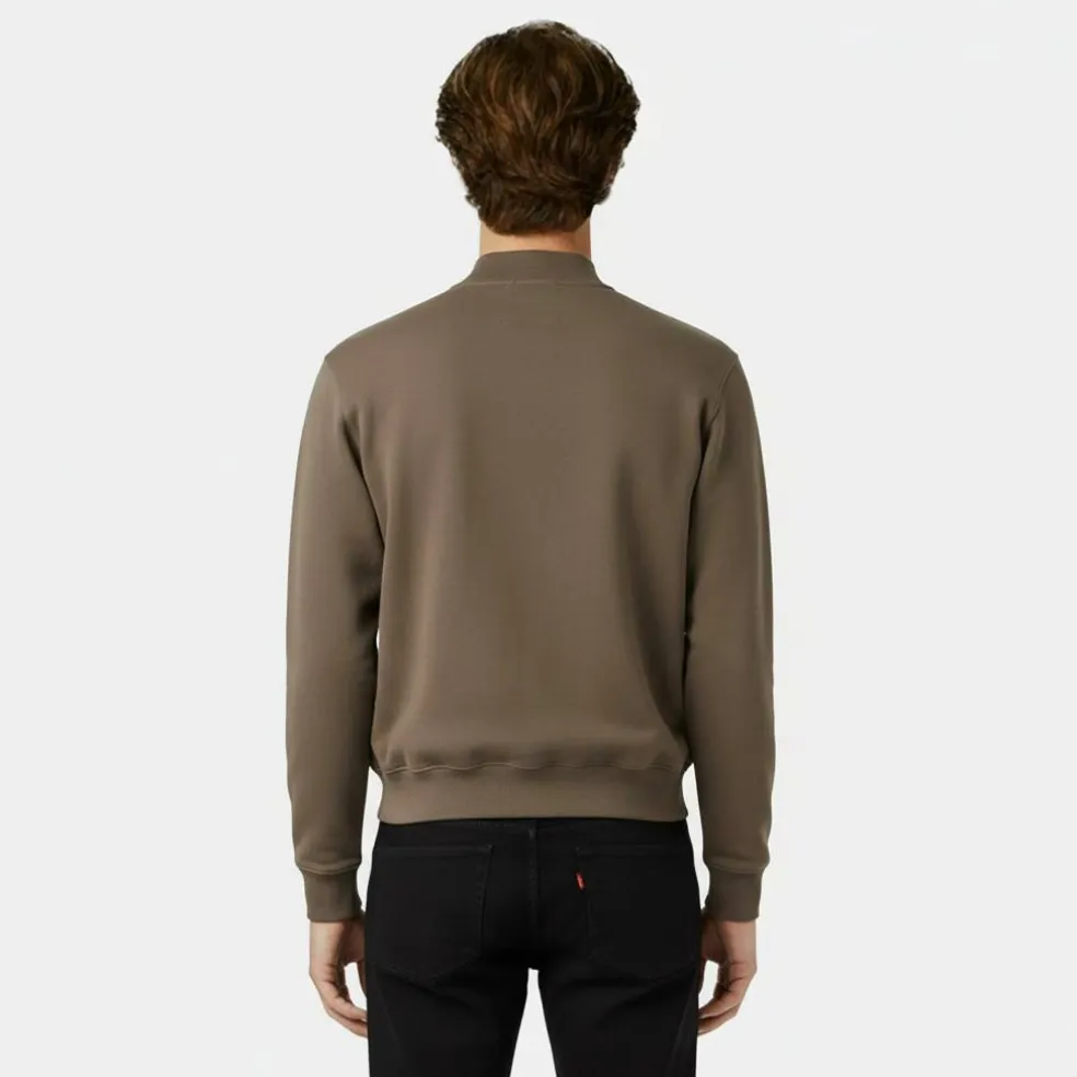 Men's Americano Cotton Long Sleeve Oversized Fit 1/4 Zip Fleece