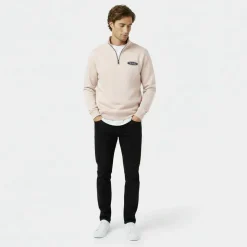 Men's Americano Cotton Long Sleeve Oversized Fit 1/4 Zip Fleece