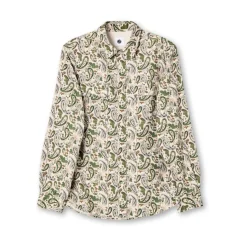 Men's Aquarelle Paisley Long-Sleeve Patterned Shirt