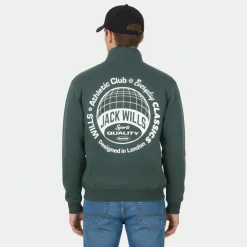 Men's Athletic Cotton Long Sleeve Funnel Neck Oversized Fit 1/4 Zip Fleece