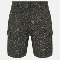 Mens Bandana Print Cargo Shorts