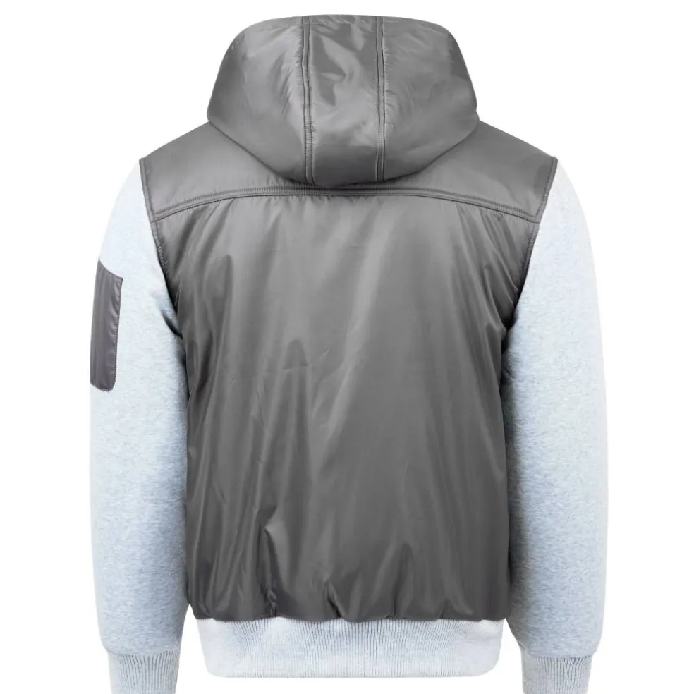 Men's Classic Hooded Fleece-Lined Long Sleeve 5 Pocket Hybrid Jacket