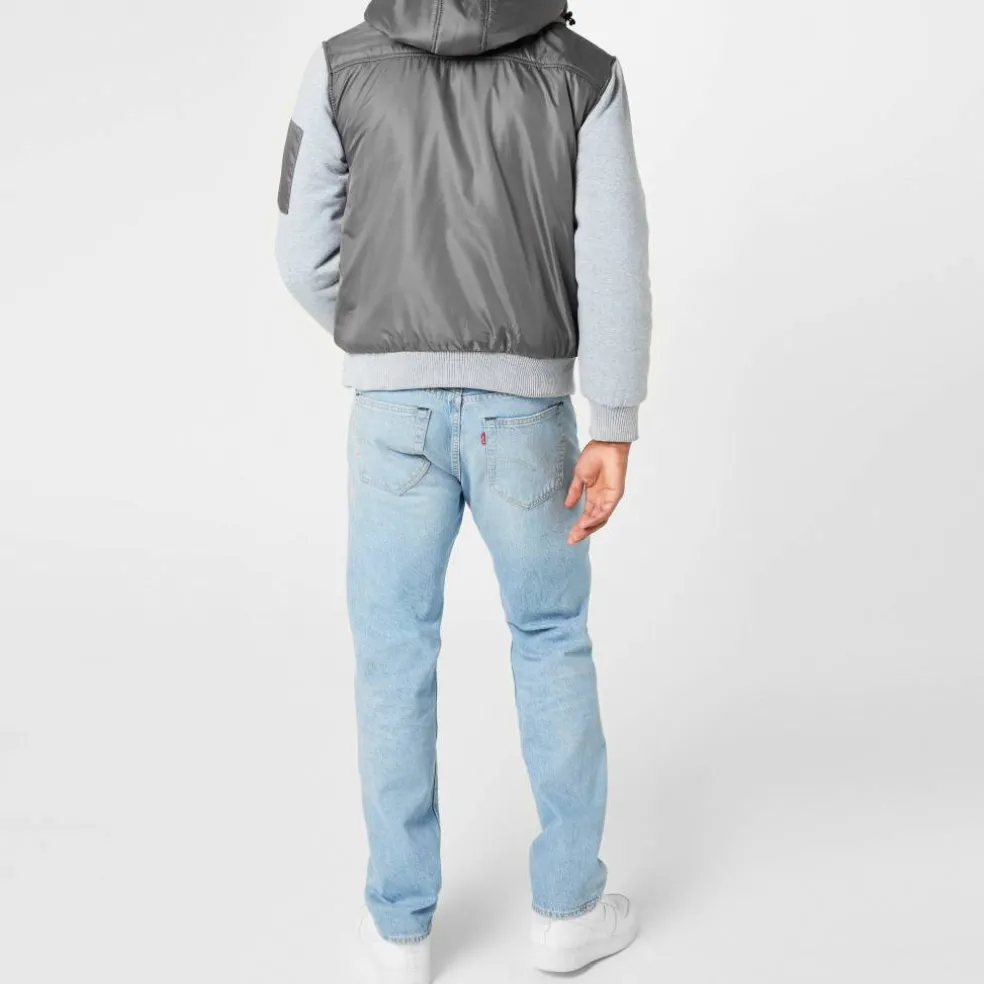 Men's Classic Hooded Fleece-Lined Long Sleeve 5 Pocket Hybrid Jacket