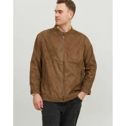 Men's Clean Faux Leather Jacket