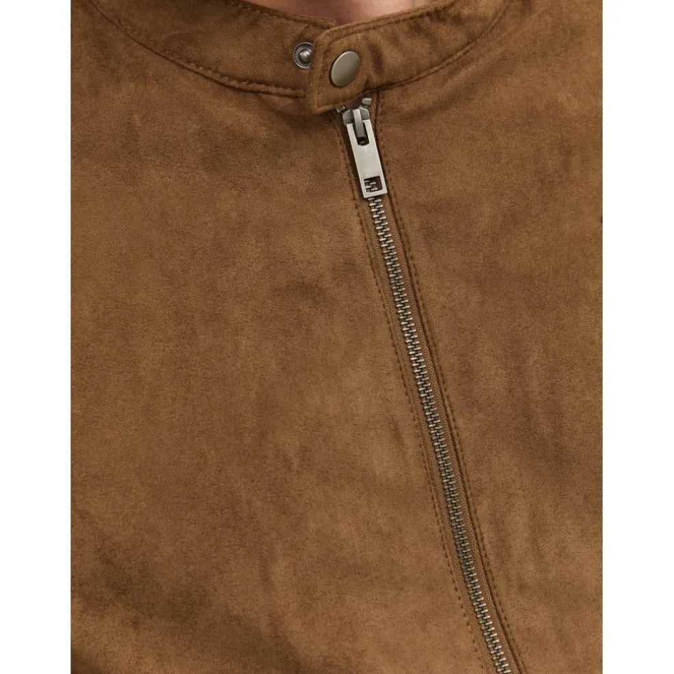 Men's Clean Faux Leather Jacket