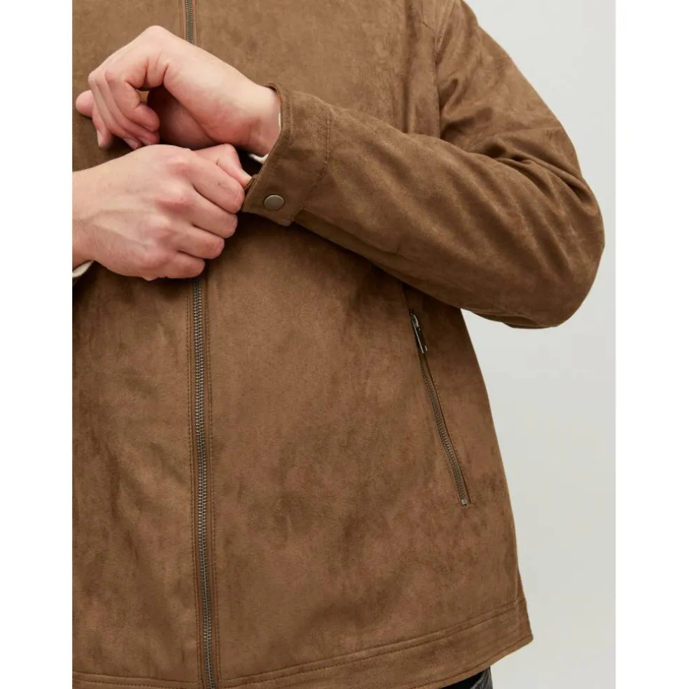 Men's Clean Faux Leather Jacket