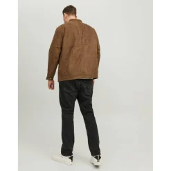Men's Clean Faux Leather Jacket