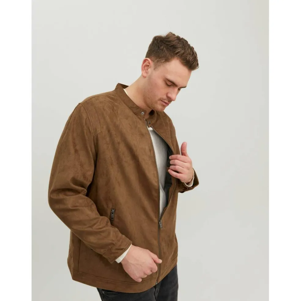 Men's Clean Faux Leather Jacket