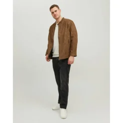 Men's Clean Faux Leather Jacket