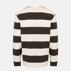 Men's Cotton Long Sleeve Rugby Polo Shirt