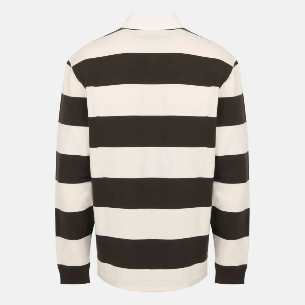Men's Cotton Long Sleeve Rugby Polo Shirt