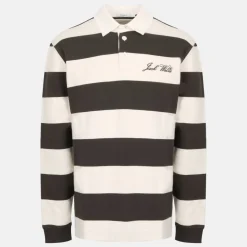Men's Cotton Long Sleeve Rugby Polo Shirt