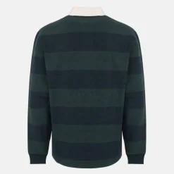Men's Cotton Long Sleeve Rugby Polo Shirt