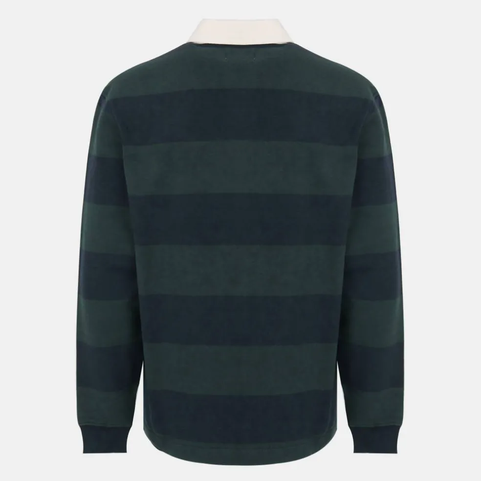 Men's Cotton Long Sleeve Rugby Polo Shirt