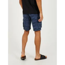 Mens Cotton Shorts with All Over Palm Tree Print