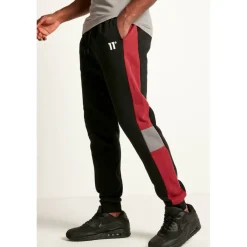Men's Cut and Sew Panelled Closed Hem Fleece Joggers