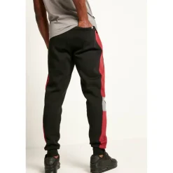 Men's Cut and Sew Panelled Closed Hem Fleece Joggers