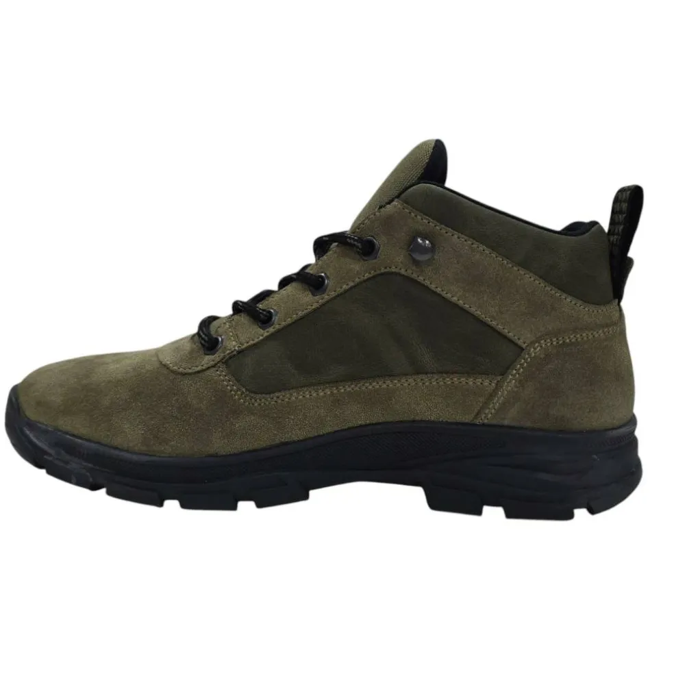 Men's Delia Premium Leather Ankle Lace Up Hiker Rugged Boots