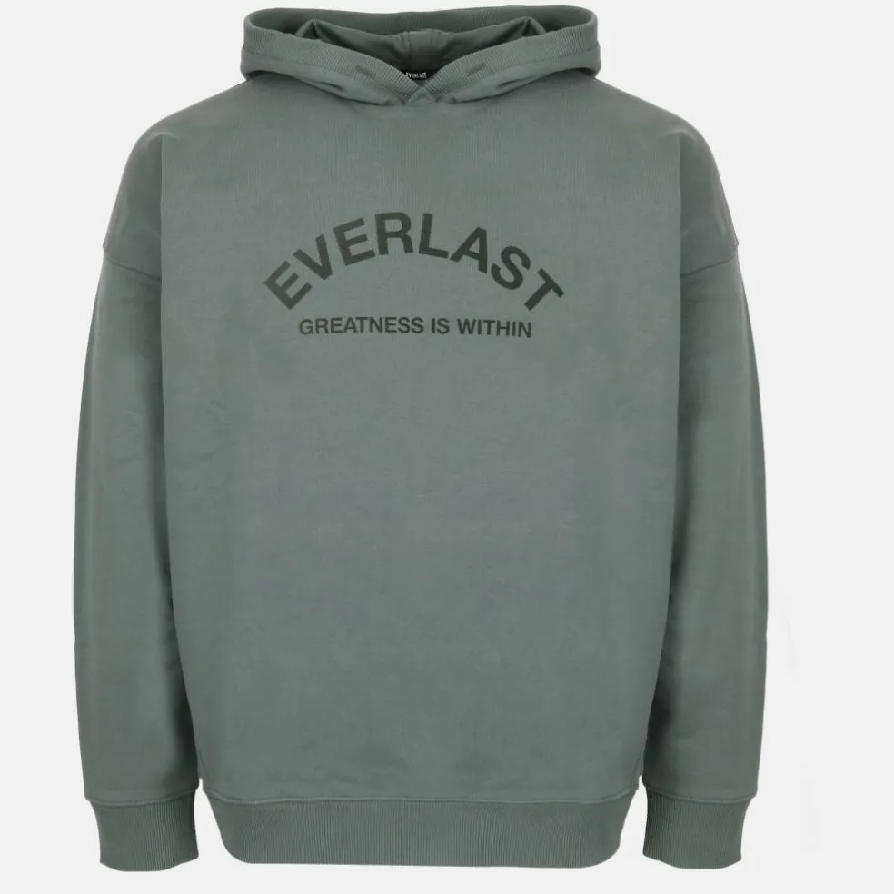 Men's Flocked Cotton Long Sleeve Oversized Fit Hoodie