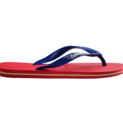 Men's Hav Brasil Logo Ruby Red Flip Flops