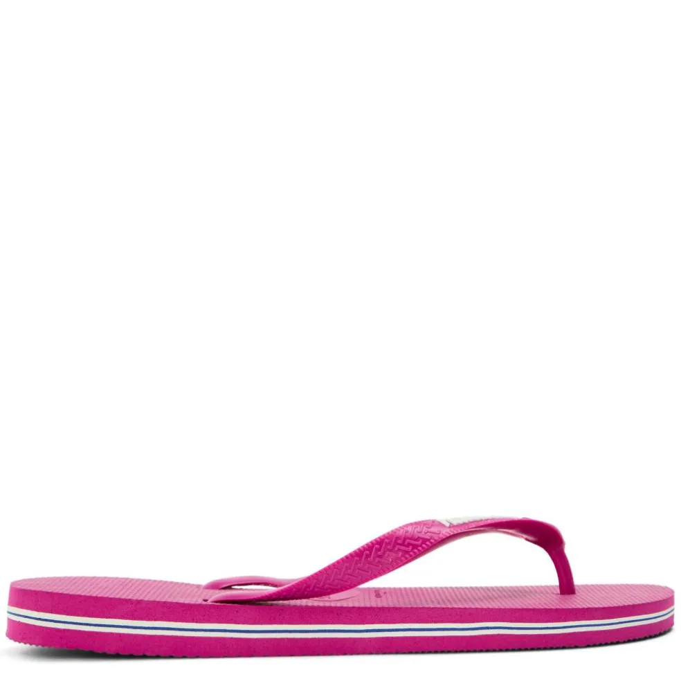 Men's Hav Brasil Logo Ruby Red Flip Flops