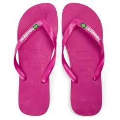 Men's Hav Brasil Logo Ruby Red Flip Flops