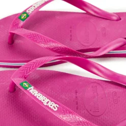 Men's Hav Brasil Logo Ruby Red Flip Flops