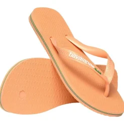 Men's Hav Brasil Logo Ruby Red Flip Flops